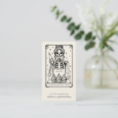 Tarot Skeleton Baker Whisky Cupcake Cream Visitekaartje (Staand voorkant)