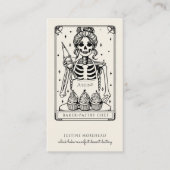 Tarot Skeleton Baker Whisky Cupcake Cream Visitekaartje (Voorkant)
