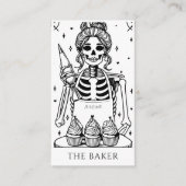 Tarot Skeleton Baker Whisky Cupcake Visitekaartje (Voorkant)
