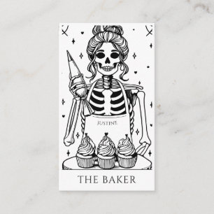 Tarot Skeleton Baker Whisky Cupcake Visitekaartje