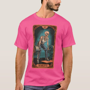 Tarot Skeleton Kaart Deadlifts Powerlifting Gewich T-shirt