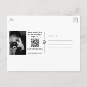 Tarot Skeletons Bruid Bruidegom Trouwen Save the D Aankondigingskaart (Achterkant)