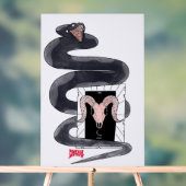 Tarot Snake Print Acryl Bord (Neutraal)