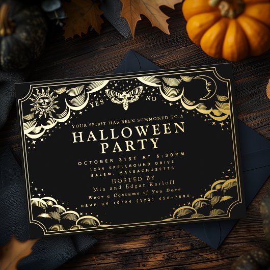 Tarot Spirit Board Halloween Party Folie Invitatio Uitnodiging