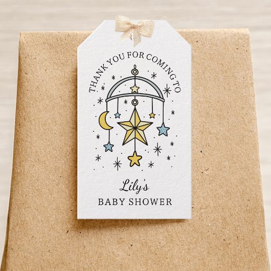 Tarot Stars Baby Boy Shower Thank You Favor Cadeaulabel