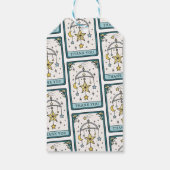 Tarot Stars Baby Boy Shower Thank You Favor Cadeaulabel (Achterkant)