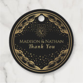 Tarot Sun en Moon Wedding Bedankjes Labels (Achterkant)