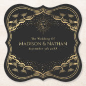 Tarot Sun en Moon Wedding Kartonnen Onderzetters (Voorkant)