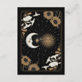 Tarot Sun Moon Gelijnde Accommodatie Trouwkaarten Informatiekaartje (Achterkant)