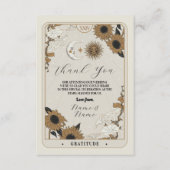 Tarot Sun Moon uitgelijnd Dank u trouwkaarten Informatiekaartje (Voorkant)