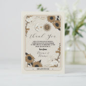 Tarot Sun Moon uitgelijnd Dank u trouwkaarten Informatiekaartje (Staand voorkant)