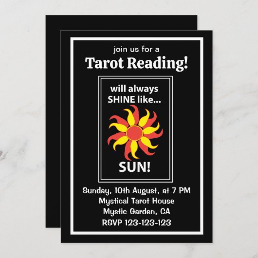 Tarot Sun Mystical Tarot Kaart (Voorkant / Achterkant)