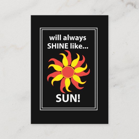 Tarot Sun Mystical Tarot Visitekaartje (Voorkant)