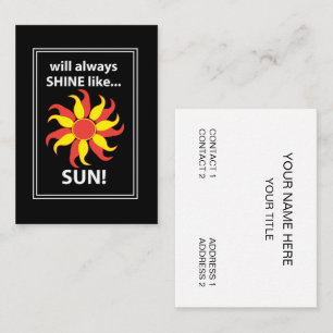 Tarot Sun Mystical Tarot Visitekaartje