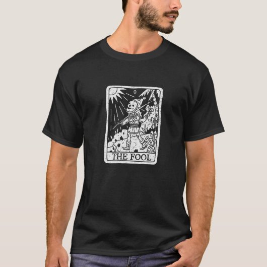 Tarot the Fool Gothic Occult Grunge Baphomet Gothi T-shirt (Voorkant)