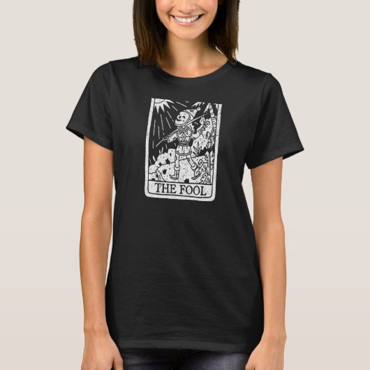Tarot the Fool Gothic Occult Grunge Baphomet Gothi T-shirt (Voorkant)