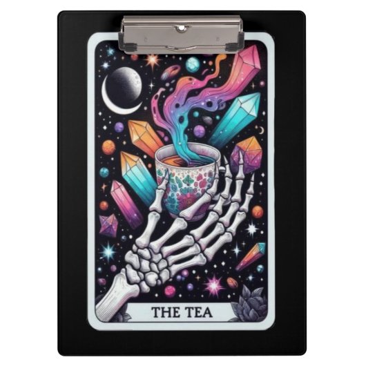 Tarot Thee Kaart | Skelet Hand Klembord (Voorkant)