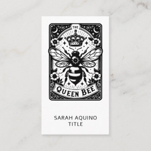Tarot Thema Koningin Bij Visitekaartje