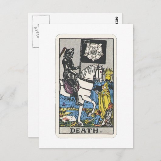 Tarot Tod Death Briefkaart (Voorkant / Achterkant)