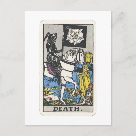 Tarot Tod Death Briefkaart (Voorkant)
