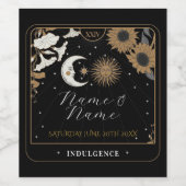 Tarot Trouwfles Etiketten Zon Maan (Enkel label)