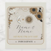 Tarot Trouwfles Etiketten Zon Maan (Enkel label)