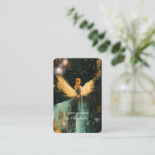 Tarot, Universe-Wings-Woman QR Code Visitekaartje (Staand voorkant)