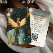 Tarot, Universe-Wings-Woman QR Code Visitekaartje