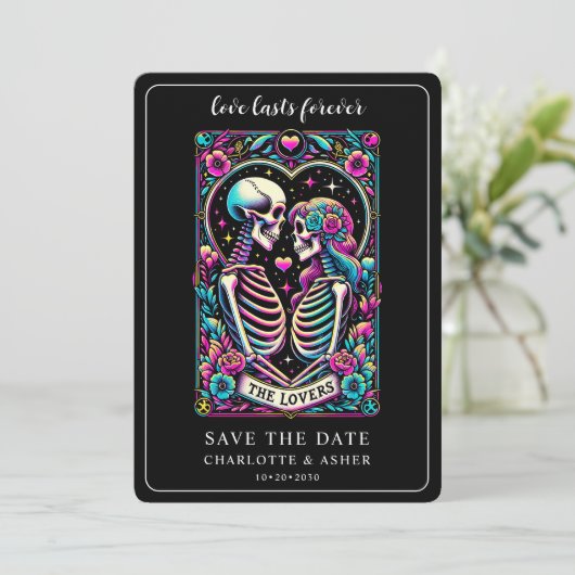 Tarot Wedding Bespaar Flat Save The Date (Staand voorkant)
