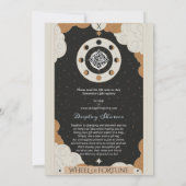 Tarot Wheel of Fortune Celestial Baby Shower Kaart (Achterkant)