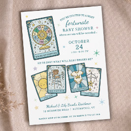 Tarot Wiel van het Lot Geslacht Reveal Baby Shower Kaart