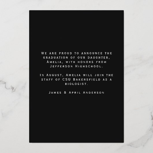 Tarot Witchy Afstuderen Fotoaankondiging Kaart (Achterkant)