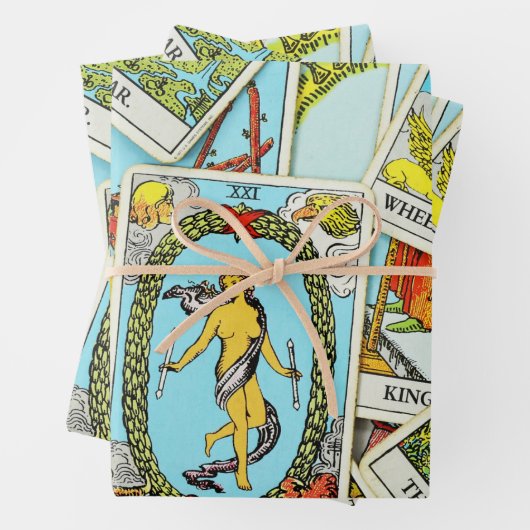 Tarot Wrapping Paper Flat Sheet Set van 3 (In situ)