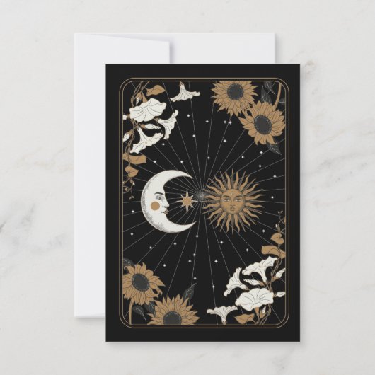 Tarot zon maan dank u Verloving bruiloft Kaart (Achterkant)