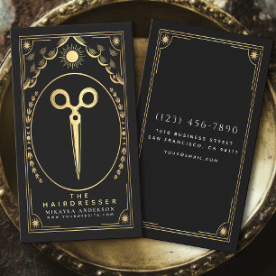Tarot  Zwart & Goud Hair Stylist Visitekaartje