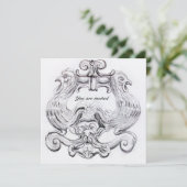 TAROT zwart metallic zilver Kaart (Staand voorkant)