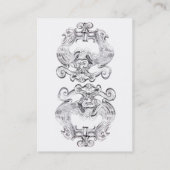 TAROT ZWARTE WHITE GROTESQUE DRAWEND MONOGRAM VISITEKAARTJE (Achterkant)