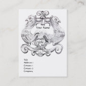 TAROT ZWARTE WHITE GROTESQUE DRAWEND MONOGRAM VISITEKAARTJE (Voorkant)