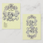 TAROT ZWARTE WHITE GROTESQUE DRAWENDE MONOGRAM-crè Visitekaartje (Voorkant / Achterkant)