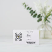 TAROT ZWARTE WITTE CELTISCHE DRAWKERNMONOGRAM VISITEKAARTJE (Staand voorkant)