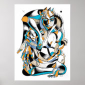 Tarotboeddha-inkt Poster (Voorkant)