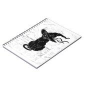 Tarotcard Crescent Moon and Black Cat Witch Pet H Notitieboek (Linkerzijde)