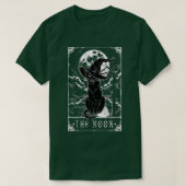 Tarotcard Crescent Moon and Black Cat Witch Pet H T-shirt (Design voorkant)