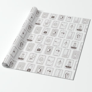 Tarotcard Witchy Gift Wrapping Paper Cadeaupapier