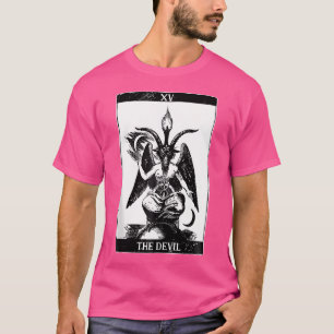 Tarotkaart De Duivel Gotische Occulte Baphomet Maj T-shirt