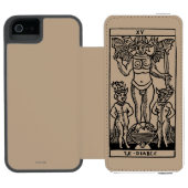 Tarotkaart: De duivel Incipio iPhone Portemonnee Hoesje (Agenda Open)