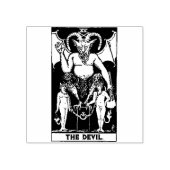 Tarotkaart: De Duivel: Persoonlijke tekst Rubberstempel (Afrduk)
