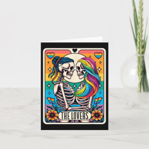 Tarotkaart De Geliefden Regenboog Zoenende Lesbisc Kaart