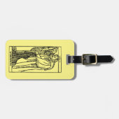 Tarotkaart: De Hermit Bagagelabel (Voorkant horizontaal)