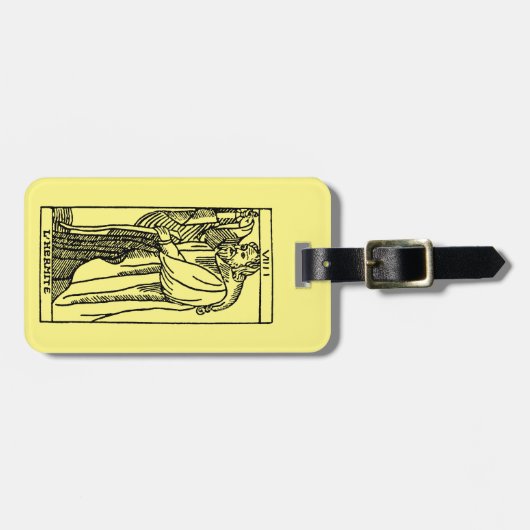 Tarotkaart: De Hermit Bagagelabel (Voorkant horizontaal)